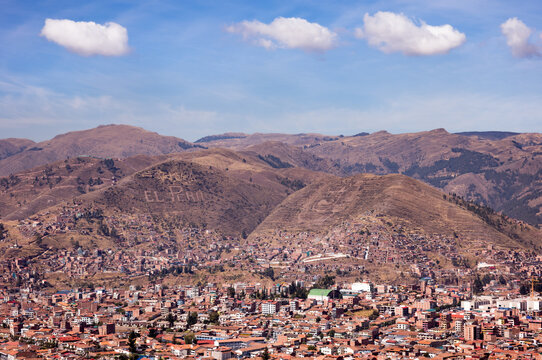 Looking out over the city of Cusco in Peru.