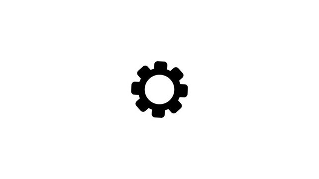 Gear Icon Animation Representing Process Optimization, Workflow Automation and Successful System Integration