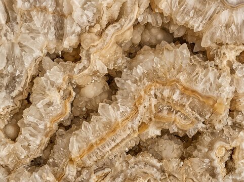 Crystal cave texture mineral formation displayed closely