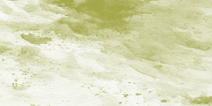 Watercolor texture with green background green and white splashes and smear