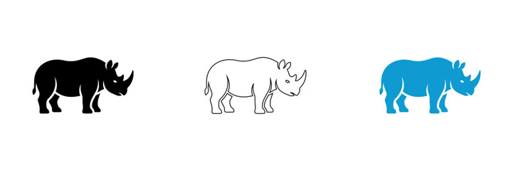 Rhino silhouette icons © Mdroy5826