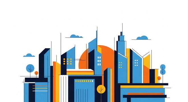 abstract city skyline