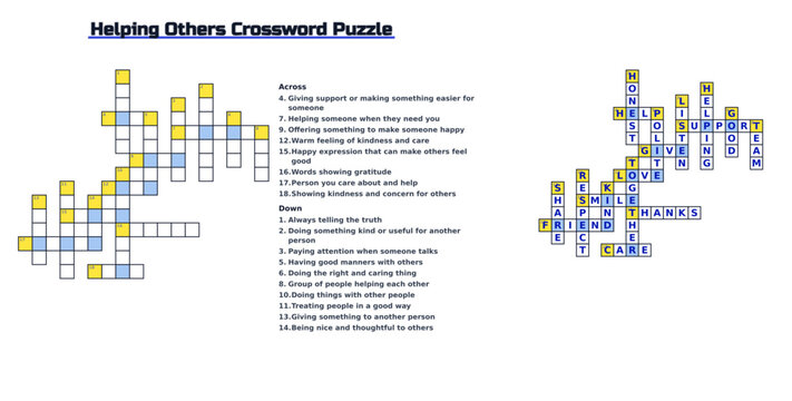 Helping Others Crossword Puzzle