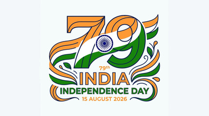 Fototapeta premium 79th India Independence Day Celebration Design