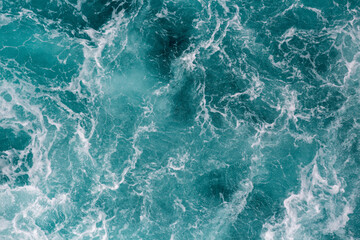Fototapeta premium Caribbean Water Motion Background Texture with Flowing Tropical Ocean Waves