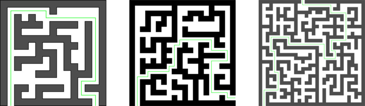 labyrinths with a painted exit