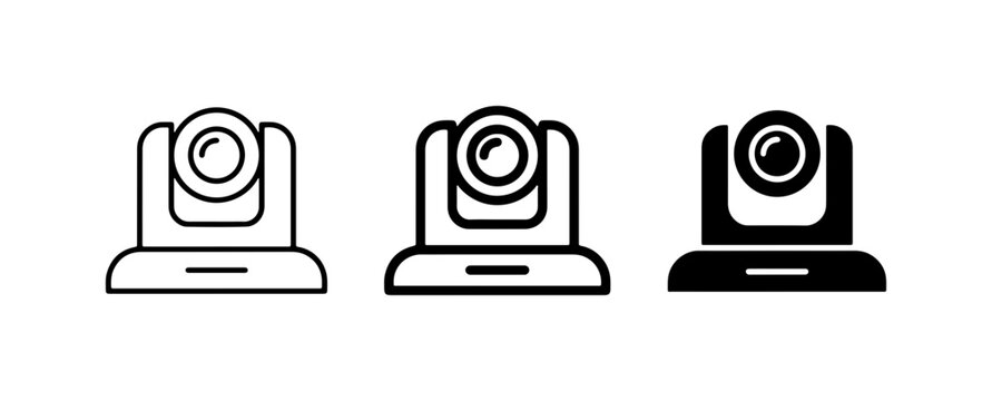 PTZ Camera Icons, Video Conference Equipment, Broadcast Technology, Streaming Gear