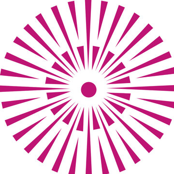 Vibrant pink explosion graphic with rays
