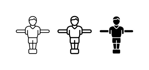 Table Football Player Icons, Foosball Man Figures, Soccer Game Pieces, Vector Set © Ahmed