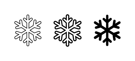 Snowflake Icons, Winter Symbols, Cold Weather Graphics, Frozen Elements, Ice Crystals © MD