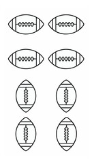 Fototapeta premium Set of Footballs with Different Stitching Patterns for Sports and Recreation.