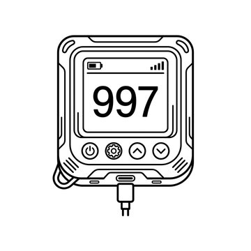 Digital thermostat display showing temperature 997.