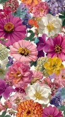 Fototapeta premium Vibrant floral collage art