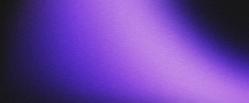 Vibrant Purple and Blue Abstract Gradient on Black Background with Grainy Noise Texture, Deep Color Shadows and Futuristic Digital Art Design