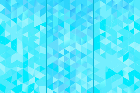 Geometric blue pattern with triangular facets and vertical lines