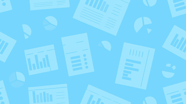 Business data charts and graphs pattern light blue monochromatic style
