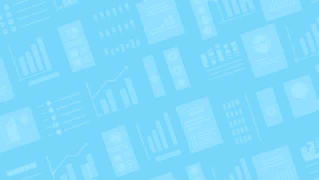 Business data charts and graphs pattern light blue monochromatic style