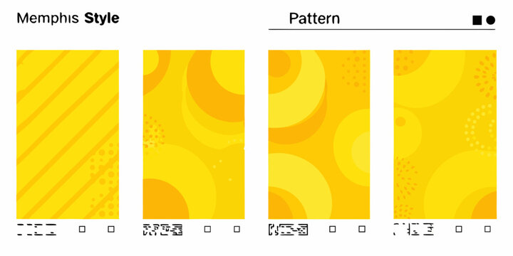 Geometric pattern in memphis style yellow and white color scheme