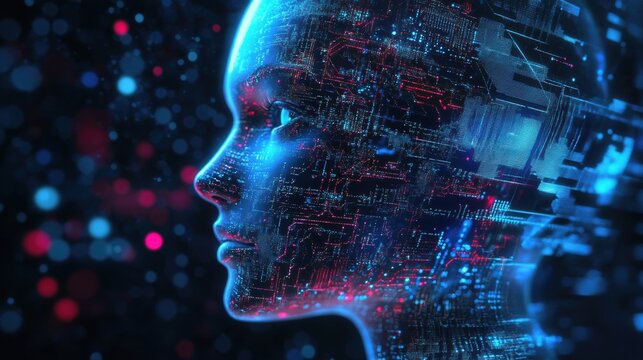 Artificial Intelligence Scanning Futuristic Digital.
