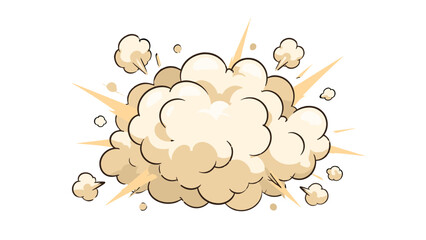 Comic explosion smoke cloud in flat vector style © Alan