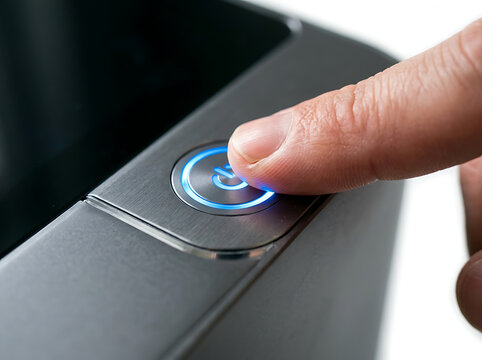 Hand holding smartphone with circular screen protector.