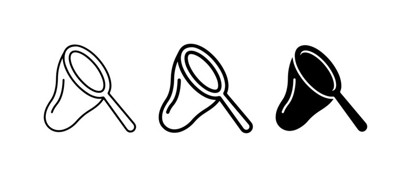 Insect Net Icons, Butterfly Net Graphics, Collection of Catching Tools