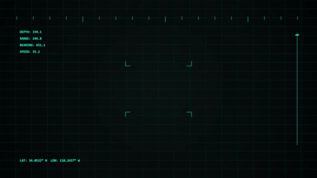 Futuristic Digital HUD Interface with Scanning Data Elements
