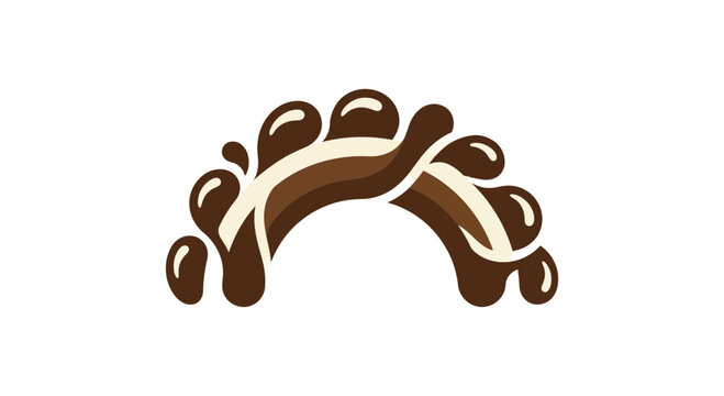 Abstract brown chocolate swirl or hair braid graphic.