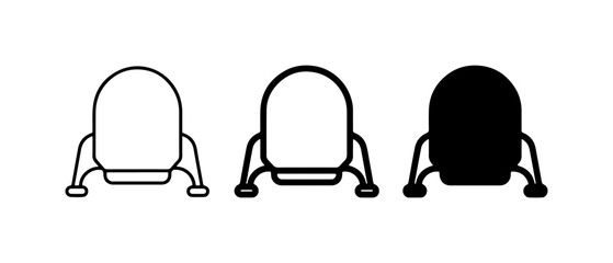 Space Lander Icons, Rocket Ship Vector Icons, Lunar Module Graphics © Tayeb