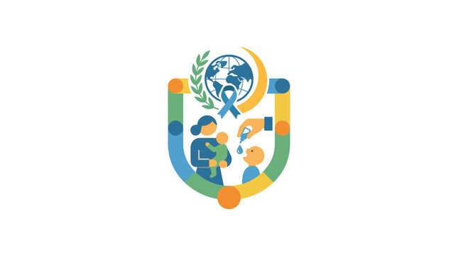 World Health Organization symbol for polio eradication, vaccination, global health