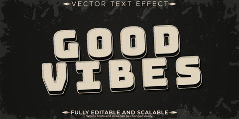 Naklejka premium Retro vintage sticker text effect, editable 70s and 80s text style