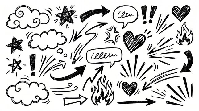 Collection of comic book style speech bubbles and reaction graphics
