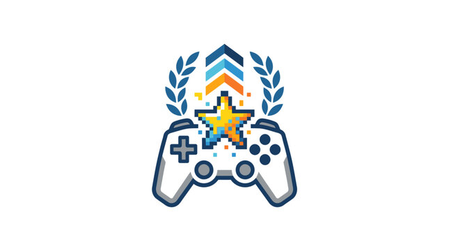 Video Game Controller With Star.