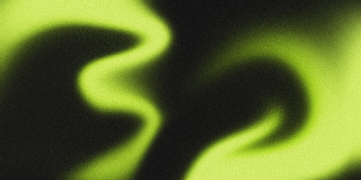 Acid green organic fluid shapes with heavy noise texture on black background for contemporary artistic branding.