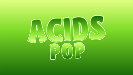 Naklejka premium Glossy Green Editable Text Effect in Cartoon Style 