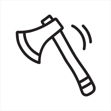 Clean design of a throwing axe icon.