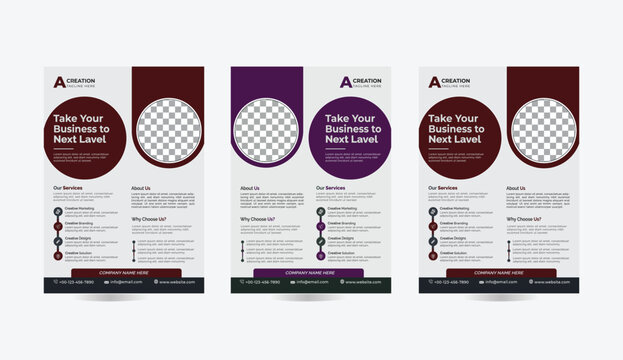 Creative modern  business flyer template design set, Brochure design, cover modern layout, annual report, poster, flyer in A4 with colorful business proposal, promotion, advertise, publication,