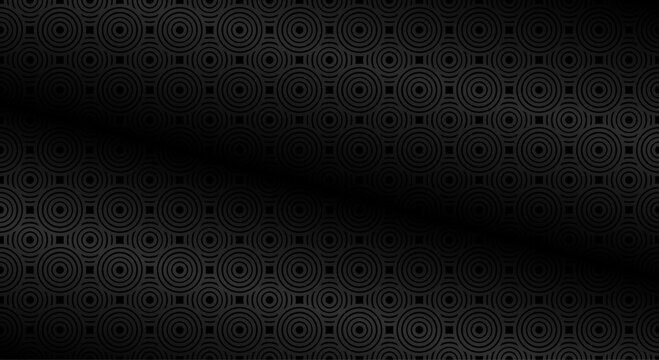 Luxury Dark black Geometric Circle Pattern Background with Elegant Repeating Design Vector Illustration