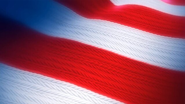 American flag waves on 4th july independence anniversary celebration