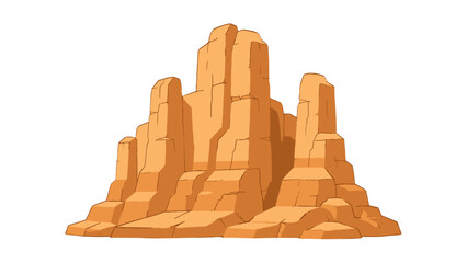Cartoon desert rock formation isolated on white background © icon_art
