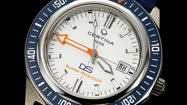 Certina DS Super PH2000M, Luxury Swiss watch, wristwatch. time is money concept