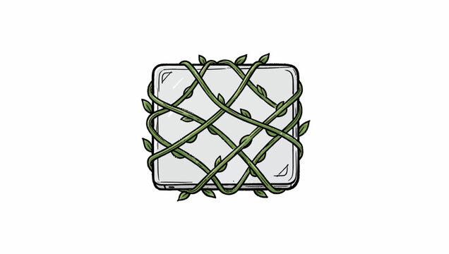 Hand Drawn Wrapped Parcel Sketch Illustration.