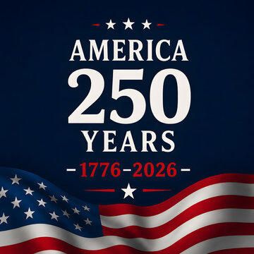 America 250 years celebration of independence 1776-2026, united states anniversary.