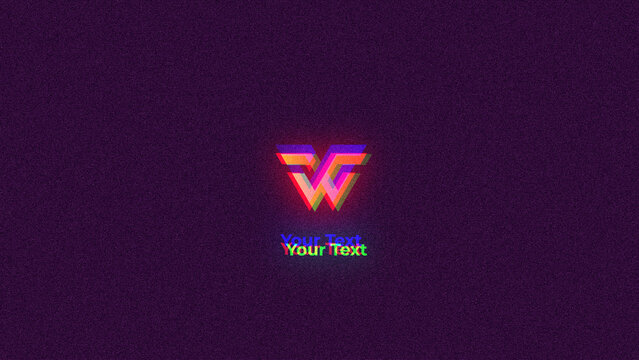 Fast Glitch VHS Logo Reveal for Gaming and Tech Channel Intros