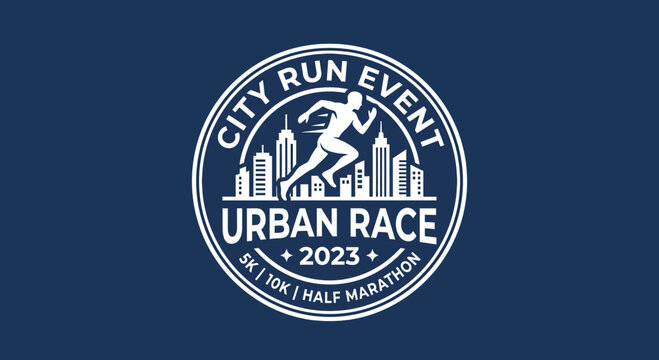 Urban City Run Event 2023 Marathon and Race Logo Design