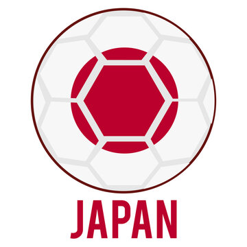 Japan Flag on a Soccer Ball Design as a Participant of Soccer World Championship 2026