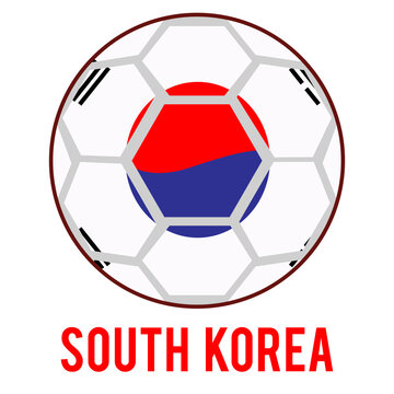 South Korea Flag on a Soccer Ball Design as a Participant of Soccer World Championship 2026