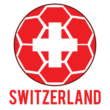 Switzerland Flag on a Soccer Ball Design as a Participant of Soccer World Championship 2026
