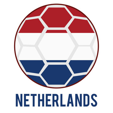 Netherlands Flag on a Soccer Ball Design as a Participant of Soccer World Championship 2026
