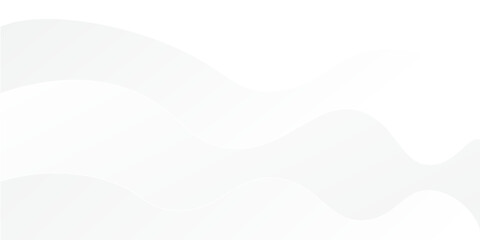 Naklejka premium Minimalist white abstract wave background with soft gray gradient layers, smooth flowing curves, luxury papercut texture, clean modern vector design for website banner poster and brochure.